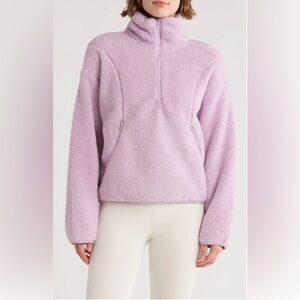 BNWT Faux Shearling Half Zip Pullover by Z by Zella, XS!